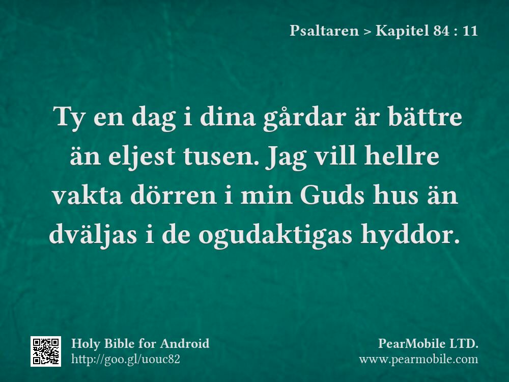 Psaltaren, Kapitel 84:11
